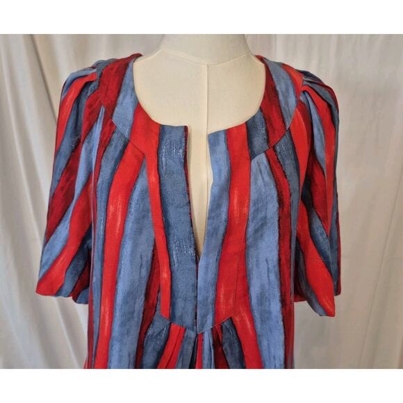 New Pomander Place Tuckernuck Painterly Stripe Colorful Shift Tunic Dress Small - Picture 4 of 9
